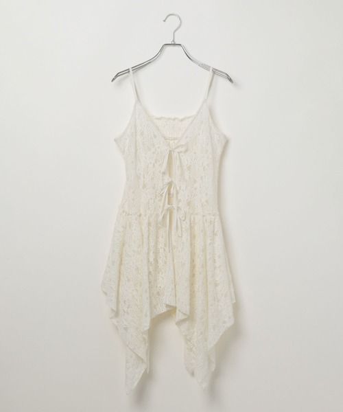 PAGEBOY（ページボーイ）の「イレヘムレースキャミワンピース（チュニック・レディース・オフホワイト/ブラック・FREE）」の17枚目の写真