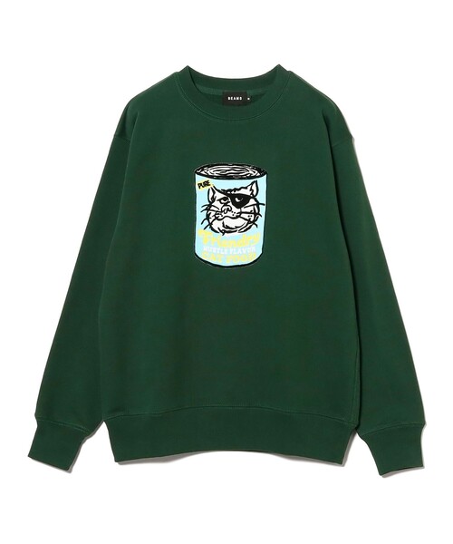 BEAMS T（ビームスティー）の「BEAMS / Cat Food Crewneck Sweat（スウェット・メンズ・グリーン・XL/L/M/S）」の2枚目の写真