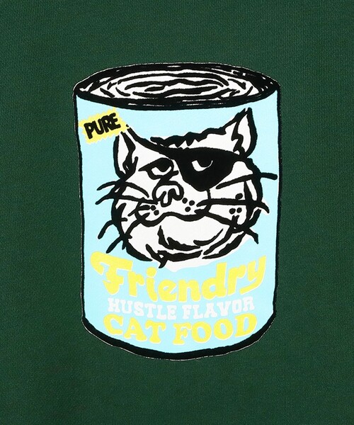 BEAMS T（ビームスティー）の「BEAMS / Cat Food Crewneck Sweat（スウェット・メンズ・グリーン・XL/L/M/S）」の4枚目の写真