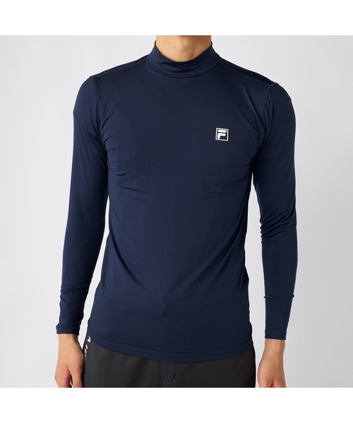 FILA GOLF(フィラゴルフ )の「FILA GOLF フィラゴルフ ゴルフウェア ワンポイント ロゴ 吸汗速乾 UVカット ハーフジップ ハイネック 半袖シャツ インナー セットアイテム(その他トップス・メンズ・ネイビー/ホワイト/ブラック・L/M/3L/LL)」の8枚目の写真