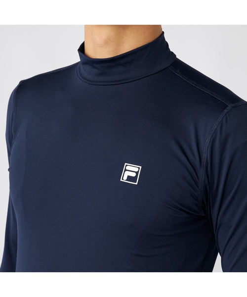 FILA GOLF(フィラゴルフ )の「FILA GOLF フィラゴルフ ゴルフウェア ワンポイント ロゴ 吸汗速乾 UVカット ハーフジップ ハイネック 半袖シャツ インナー セットアイテム(その他トップス・メンズ・ネイビー/ホワイト/ブラック・L/M/3L/LL)」の11枚目の写真