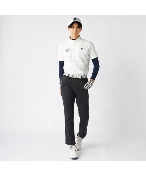 FILA GOLF(フィラゴルフ )の「FILA GOLF フィラゴルフ ゴルフウェア ワンポイント ロゴ 吸汗速乾 UVカット ハーフジップ ハイネック 半袖シャツ インナー セットアイテム(その他トップス・メンズ・ネイビー/ホワイト/ブラック・L/M/3L/LL)」の15枚目の写真