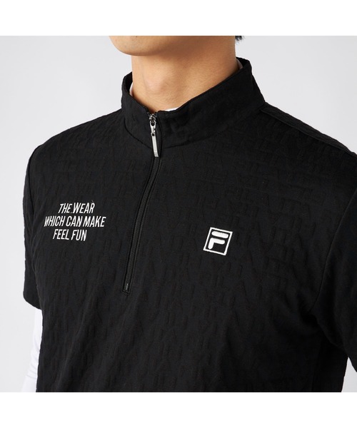 FILA GOLF(フィラゴルフ )の「FILA GOLF フィラゴルフ ゴルフウェア ワンポイント ロゴ 吸汗速乾 UVカット ハーフジップ ハイネック 半袖シャツ インナー セットアイテム(その他トップス・メンズ・ネイビー/ホワイト/ブラック・L/M/3L/LL)」の20枚目の写真