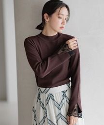 Andemiu | ソデレースニット603820(ニット/セーター)