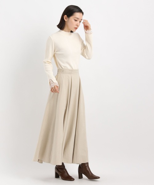 Andemiu（アンデミュウ）の「ソデレースニット603820（ニット/セーター・レディース・アイボリー/ブラック/ブルー/ブラウン/ライトグレー・FREE）」の22枚目の写真