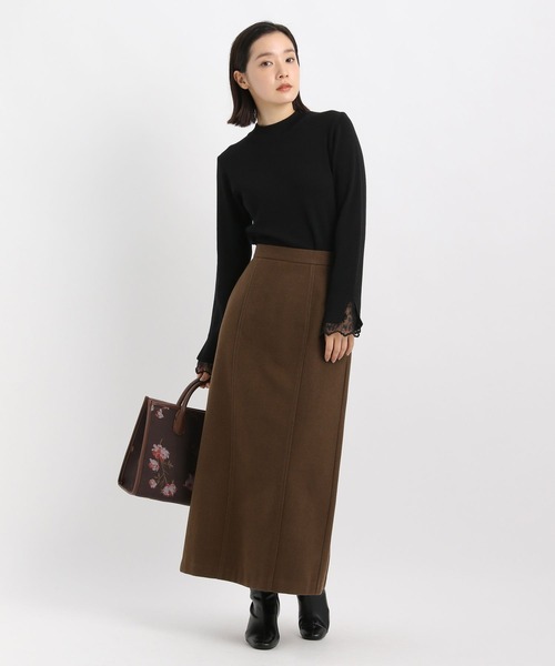 Andemiu（アンデミュウ）の「ソデレースニット603820（ニット/セーター・レディース・アイボリー/ブラック/ブルー/ブラウン/ライトグレー・FREE）」の20枚目の写真