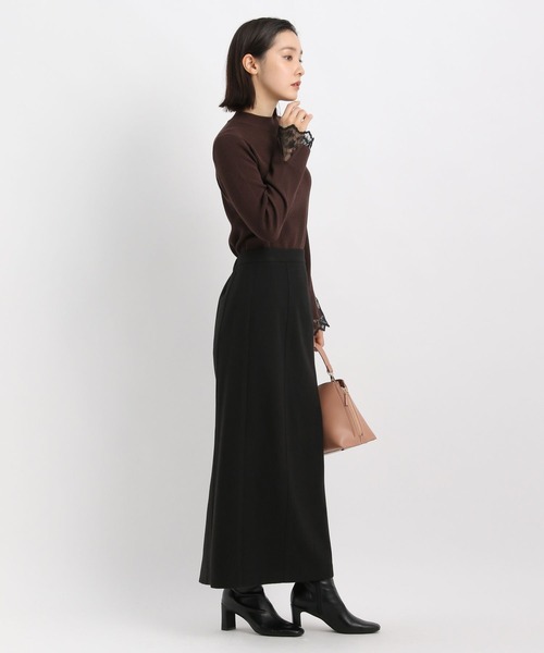 Andemiu（アンデミュウ）の「ソデレースニット603820（ニット/セーター・レディース・アイボリー/ブラック/ブルー/ブラウン/ライトグレー・FREE）」の21枚目の写真