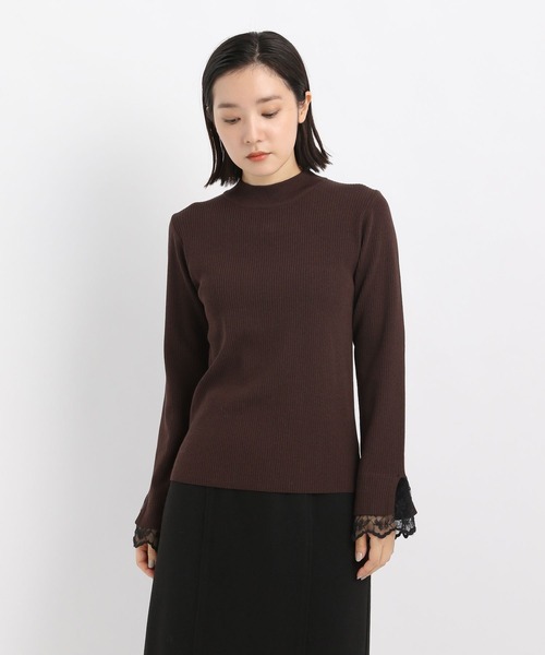 Andemiu（アンデミュウ）の「ソデレースニット603820（ニット/セーター・レディース・アイボリー/ブラック/ブルー/ブラウン/ライトグレー・FREE）」の16枚目の写真