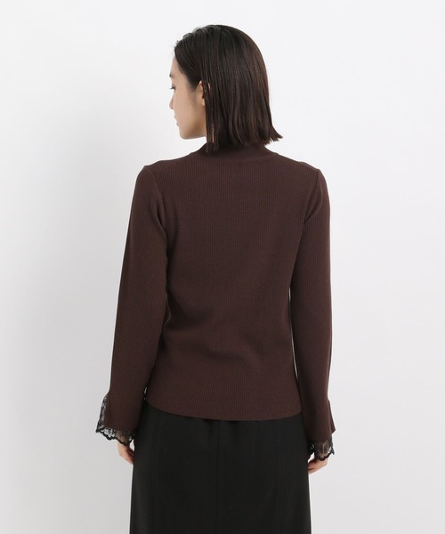 Andemiu（アンデミュウ）の「ソデレースニット603820（ニット/セーター・レディース・アイボリー/ブラック/ブルー/ブラウン/ライトグレー・FREE）」の13枚目の写真