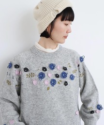 l'atelier du savon | くるくるお花の 求心みたいなニットプルオーバー(ニット/セーター)