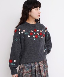 l'atelier du savon | くるくるお花の 求心みたいなニットプルオーバー(ニット/セーター)