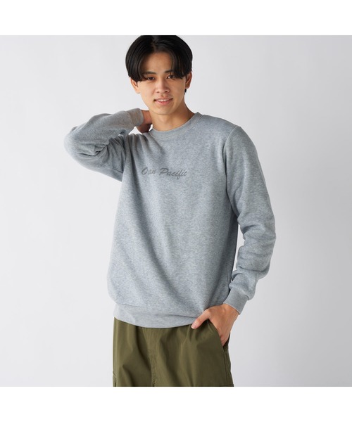 Ocean Pacific（オーシャンパシフィック）の「Ocean Pacific オーシャンパシフィック 軽量 裏起毛 クルーネック スウェット トレーナー（スウェット・メンズ・杢グレー/グリーン/ネイビー・M/LL/L）」の2枚目の写真