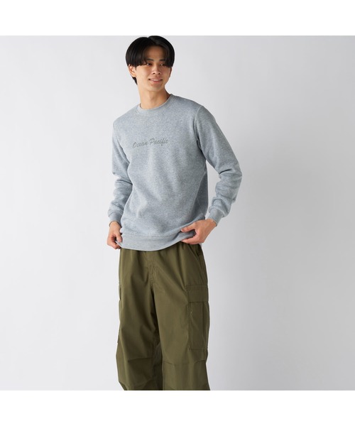 Ocean Pacific（オーシャンパシフィック）の「Ocean Pacific オーシャンパシフィック 軽量 裏起毛 クルーネック スウェット トレーナー（スウェット・メンズ・杢グレー/グリーン/ネイビー・M/LL/L）」の6枚目の写真
