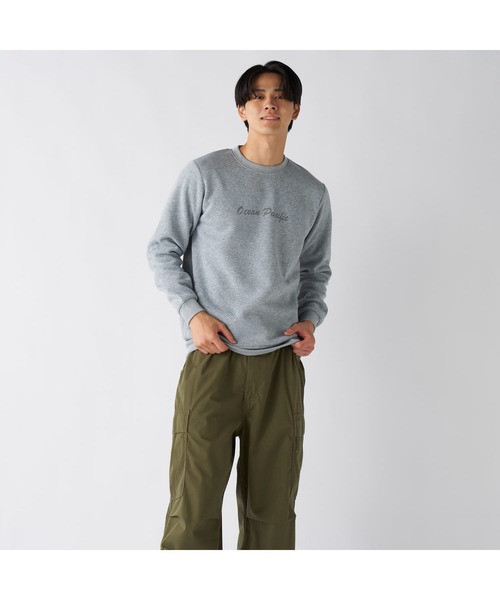 Ocean Pacific（オーシャンパシフィック）の「Ocean Pacific オーシャンパシフィック 軽量 裏起毛 クルーネック スウェット トレーナー（スウェット・メンズ・杢グレー/グリーン/ネイビー・M/LL/L）」の7枚目の写真