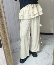 frunco（フランコ）の「スカートレイヤー風スエットパンツ（その他パンツ）」