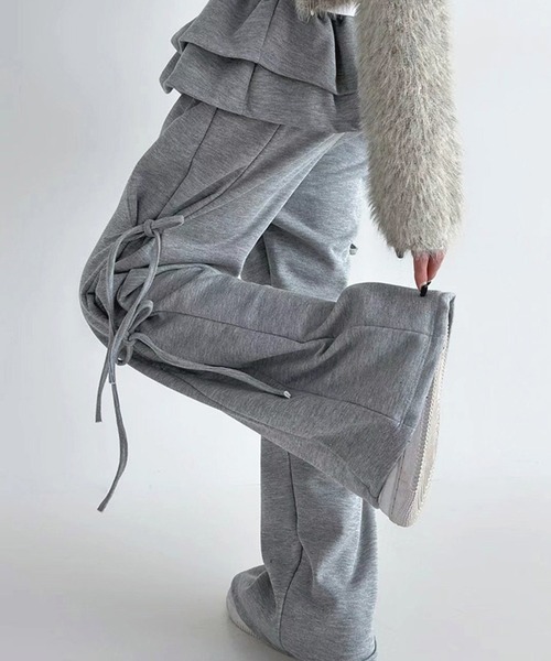 frunco（フランコ）の「スカートレイヤー風スエットパンツ（その他パンツ・レディース・ブラック/グレー/ホワイト/ブラウン・FREE）」の9枚目の写真