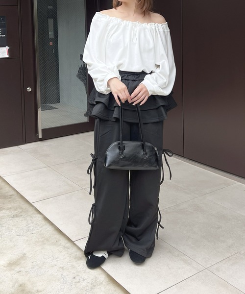 frunco（フランコ）の「スカートレイヤー風スエットパンツ（その他パンツ・レディース・ブラック/グレー/ホワイト/ブラウン・FREE）」の15枚目の写真