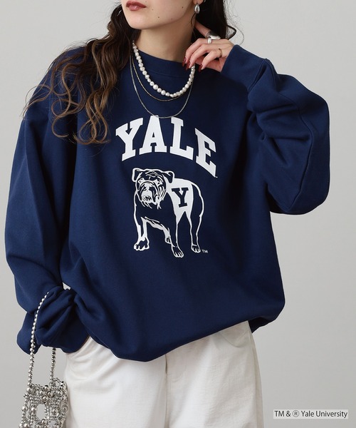 YALE DOUBLEｰSIDED PRINTING CREW SWEAT ビックシルエット2026秋冬