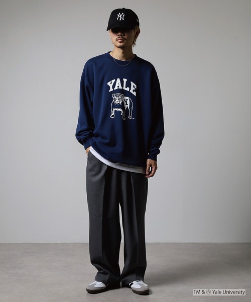YALE DOUBLEｰSIDED PRINTING CREW SWEAT ビックシルエット2026秋冬