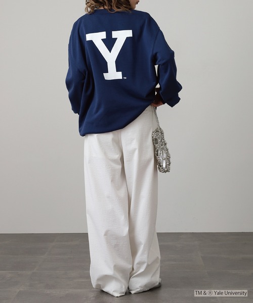 YALE DOUBLEｰSIDED PRINTING CREW SWEAT ビックシルエット2026秋冬