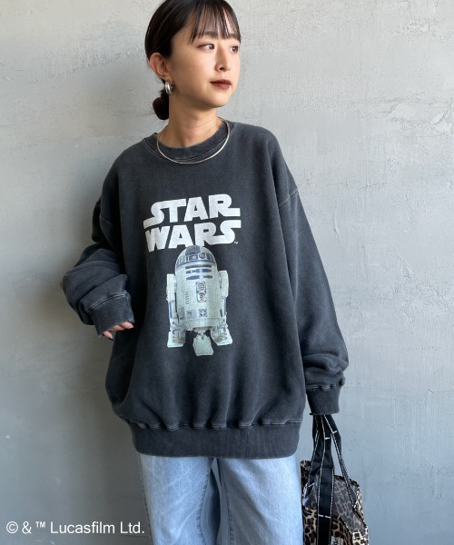 GOOD ROCK SPEED（グッドロックスピード）の「[GOOD ROCK SPEED/グッドロックスピード] 別注 / STAR WARS / R2D2 / プリントスウェット / ディズニー（スウェット・レディース・チャコールグレー・XL/L/M）」の6枚目の写真