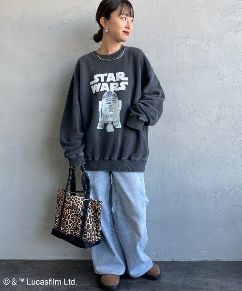 GOOD ROCK SPEED（グッドロックスピード）の「[GOOD ROCK SPEED/グッドロックスピード] 別注 / STAR WARS / R2D2 / プリントスウェット / ディズニー（スウェット・レディース・チャコールグレー・XL/L/M）」の9枚目の写真