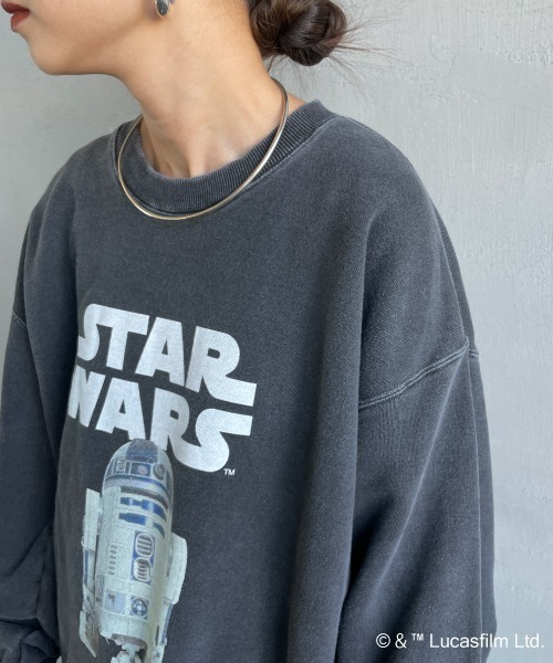 GOOD ROCK SPEED（グッドロックスピード）の「[GOOD ROCK SPEED/グッドロックスピード] 別注 / STAR WARS / R2D2 / プリントスウェット / ディズニー（スウェット・レディース・チャコールグレー・XL/L/M）」の12枚目の写真