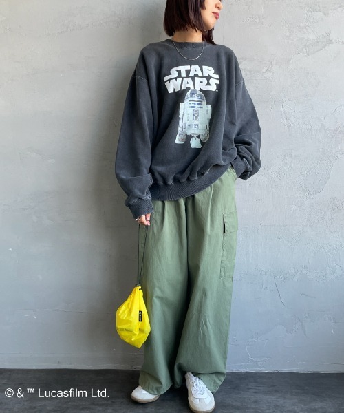 GOOD ROCK SPEED（グッドロックスピード）の「[GOOD ROCK SPEED/グッドロックスピード] 別注 / STAR WARS / R2D2 / プリントスウェット / ディズニー（スウェット・レディース・チャコールグレー・XL/L/M）」の3枚目の写真