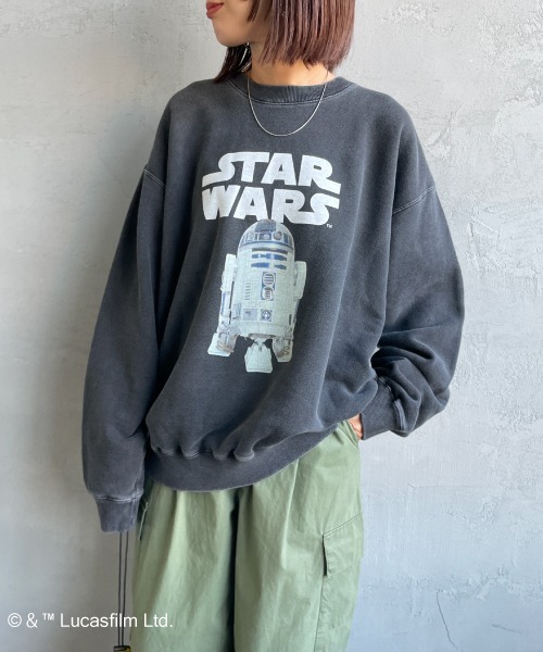 GOOD ROCK SPEED（グッドロックスピード）の「[GOOD ROCK SPEED/グッドロックスピード] 別注 / STAR WARS / R2D2 / プリントスウェット / ディズニー（スウェット・レディース・チャコールグレー・XL/L/M）」の15枚目の写真