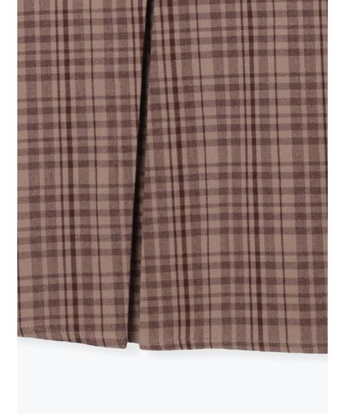 Samansa Mos2 Lagom(サマンサモスモスラーゴム)の「チェック柄ジャンバースカート(スカート・キッズ・ブラウン/ネイビー・小(S)/中(M)/大(L)/特(XL))」の13枚目の写真