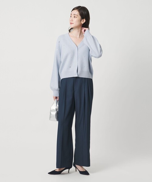 UNITED ARROWS(ユナイテッドアローズ)の「ラインストーン カーディガン(カーディガン/ボレロ・レディース・ブラック/ライトブルー/オフホワイト・FREE)」の5枚目の写真