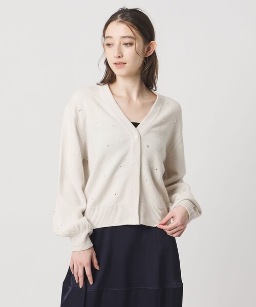 UNITED ARROWS(ユナイテッドアローズ)の「ラインストーン カーディガン(カーディガン/ボレロ・レディース・ブラック/ライトブルー/オフホワイト・FREE)」の6枚目の写真