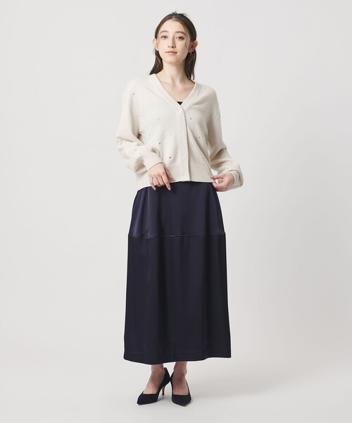 UNITED ARROWS(ユナイテッドアローズ)の「ラインストーン カーディガン(カーディガン/ボレロ・レディース・ブラック/ライトブルー/オフホワイト・FREE)」の7枚目の写真