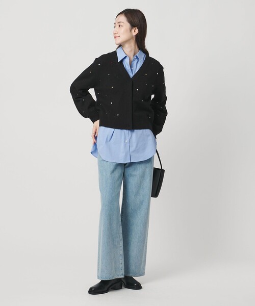 UNITED ARROWS(ユナイテッドアローズ)の「ラインストーン カーディガン(カーディガン/ボレロ・レディース・ブラック/ライトブルー/オフホワイト・FREE)」の10枚目の写真