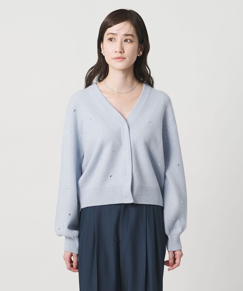 UNITED ARROWS(ユナイテッドアローズ)の「ラインストーン カーディガン(カーディガン/ボレロ・レディース・ブラック/ライトブルー/オフホワイト・FREE)」の11枚目の写真