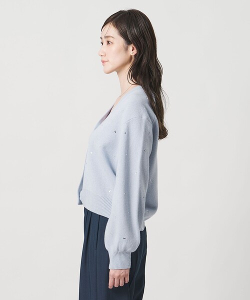 UNITED ARROWS(ユナイテッドアローズ)の「ラインストーン カーディガン(カーディガン/ボレロ・レディース・ブラック/ライトブルー/オフホワイト・FREE)」の12枚目の写真