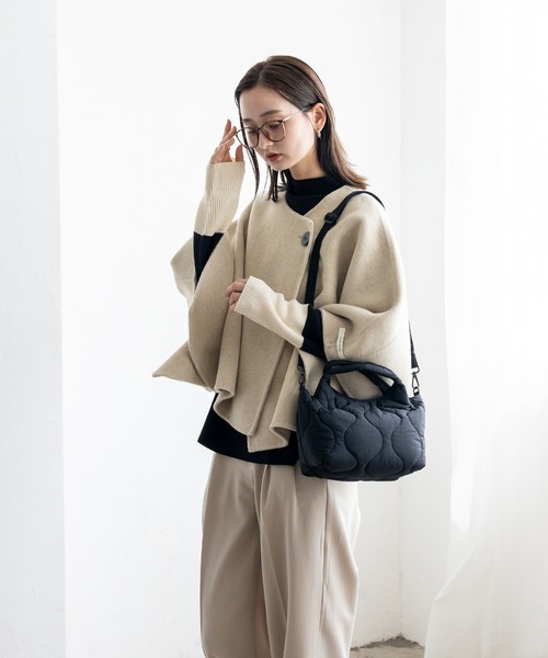 VitaFelice(ヴィータフェリーチェ)の「キルティング2wayミニトートバッグ(トートバッグ・レディース・ブラック/カーキ/グレー・FREE)」の15枚目の写真