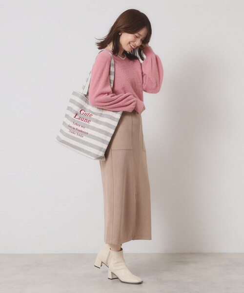 ITS'DEMO(イッツデモ)の「◆【A4対応】ロゴ刺繍ラージトート(トートバッグ・レディース・グレー/ブラック系2/ネイビー系2/ブラック/グレー系2/ブラック系1・00)」の16枚目の写真