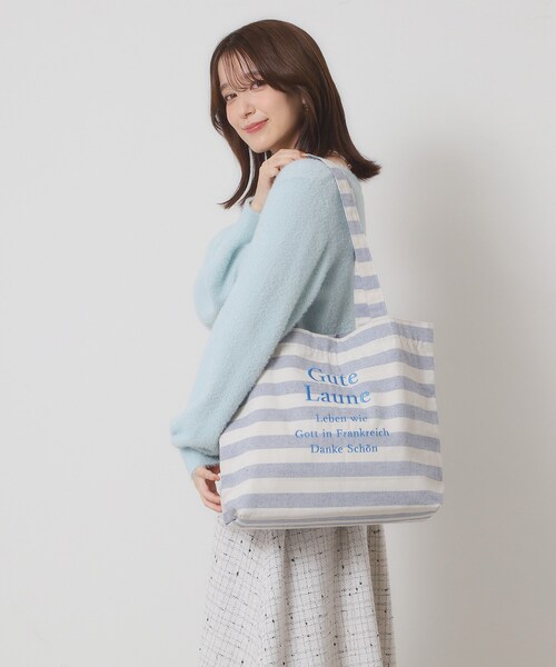 ITS'DEMO(イッツデモ)の「◆【A4対応】ロゴ刺繍ラージトート(トートバッグ・レディース・グレー/ブラック系2/ネイビー系2/ブラック/グレー系2/ブラック系1・00)」の18枚目の写真
