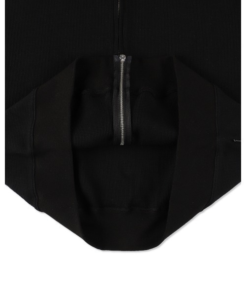 WIND AND SEA ジップアップ 黒 セーター Waffle Zip Up Sweatshirt（パーカー）｜WIND AND SEA（ウィンダンシー