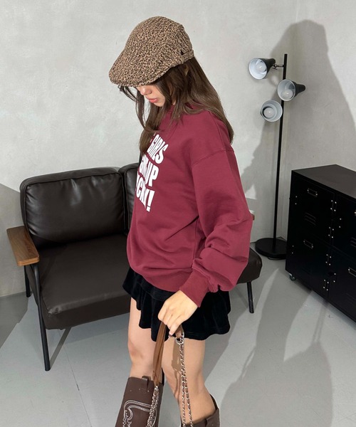 sedacle girl(セダクルガール)の「ハートカットアップリケプルオーバー(Tシャツ/カットソー・レディース・ボルドー/ブラック/グレー・FREE)」の12枚目の写真