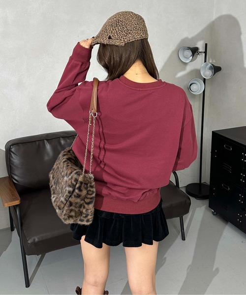 sedacle girl(セダクルガール)の「ハートカットアップリケプルオーバー(Tシャツ/カットソー・レディース・ボルドー/ブラック/グレー・FREE)」の13枚目の写真