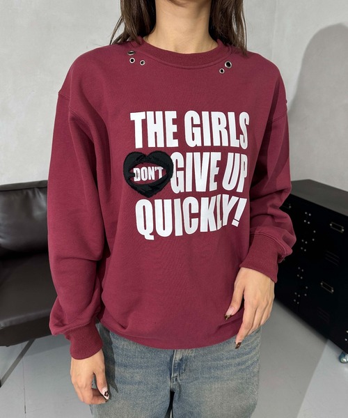 sedacle girl(セダクルガール)の「ハートカットアップリケプルオーバー(Tシャツ/カットソー・レディース・ボルドー/ブラック/グレー・FREE)」の19枚目の写真