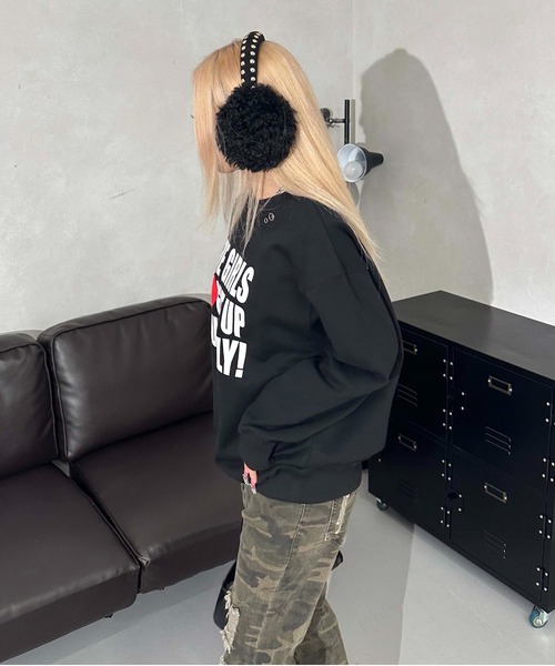 sedacle girl(セダクルガール)の「ハートカットアップリケプルオーバー(Tシャツ/カットソー・レディース・ボルドー/ブラック/グレー・FREE)」の5枚目の写真