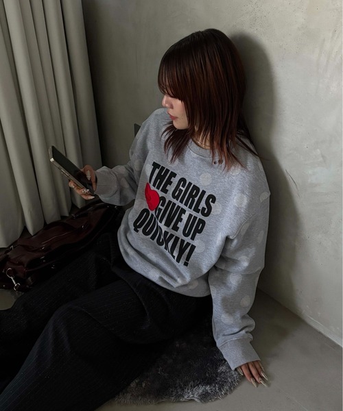 sedacle girl(セダクルガール)の「ハートカットアップリケプルオーバー(Tシャツ/カットソー・レディース・ボルドー/ブラック/グレー・FREE)」の22枚目の写真