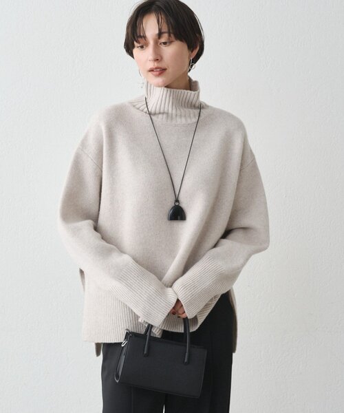 LOUNGEDRESS（ラウンジドレス）の「【GALENA/ガレナ】レザーミニトートBag（ハンドバッグ・レディース・ブラック/ベージュ・FREE）」の4枚目の写真