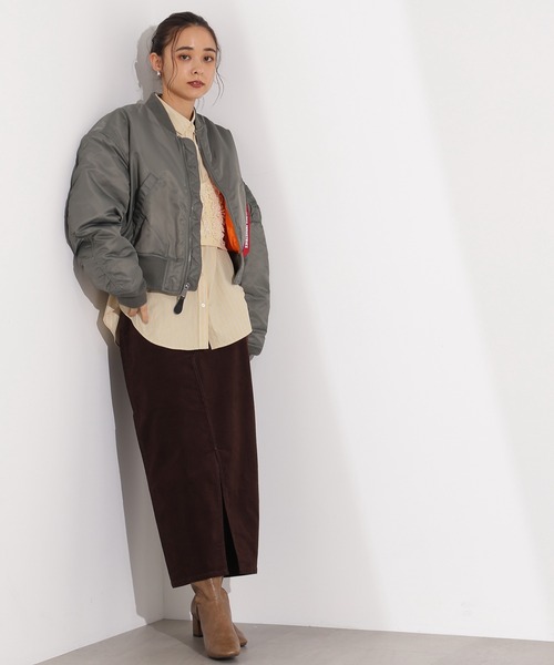 Alpha Industries（アルファインダストリーズ）の「【Alpha Industries】クロップドＭＡ－１（MA-1・レディース・グレー/ホワイト/ブラック・MEDIUM）」の20枚目の写真