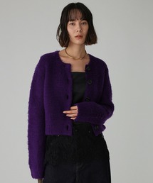 BABYLONE ニットカーディガン パープル BABYLONE｜コットンカシミヤニットカーディガン | Rakuten Fashion