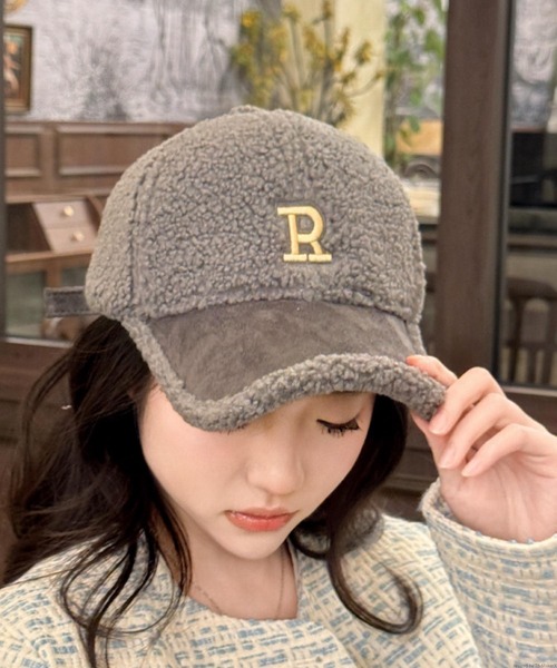 VIBGYOR（ヴィブジョー）の「pur chouchou/もこもこ ボア キャップ P4514（キャップ・レディース・ブラック/ブラウン/グレー・FREE）」の4枚目の写真