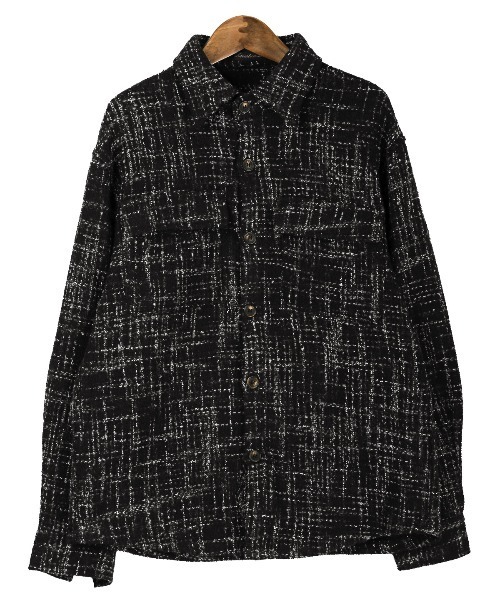 LUXSTYLE（ラグスタイル）の「ツイードシャツジャケット（その他アウター・メンズ・ホワイト/ブラック・L/M）」の13枚目の写真